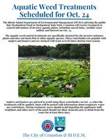Meshanticut Pond Aquatic Weed Treatment Scheduled for Oct. 24th